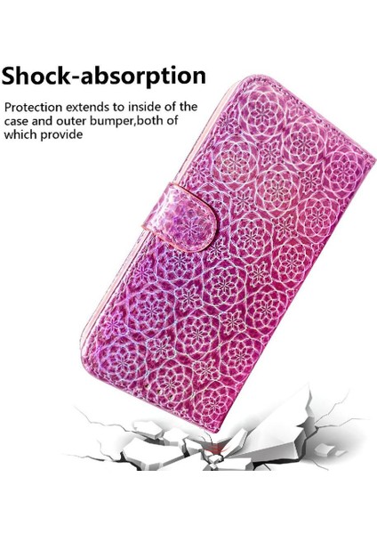 IPhone 16 Için Flip Case Cüzdan Kılıf Glitter Renkli Standı Tutucu Kart Pu (Yurt Dışından) fırsatları