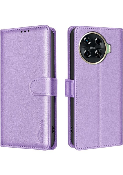 Tecno Spark 20 Pro Artı Kart Tutucu Kickstand Cüzdan Pu Rfıd Için Flip Case (Yurt Dışından)