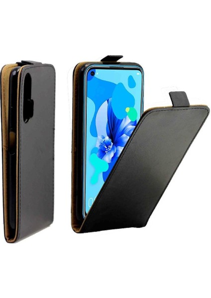Huawei P20 Lite 2019 Tpu Deri Iş Tarzı Için Dikey Flip Case (Yurt Dışından)