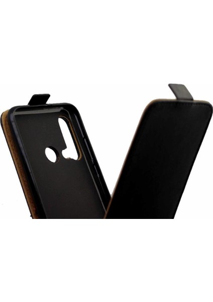 Huawei P20 Lite 2019 Tpu Deri Iş Tarzı Için Dikey Flip Case (Yurt Dışından)