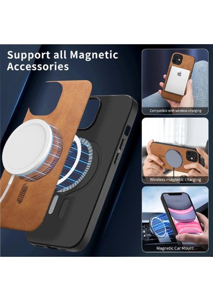 IPhone 11 Için Flip Case Kablosuz Şarj Ince Magsafe Araba Bağlar (Yurt Dışından)