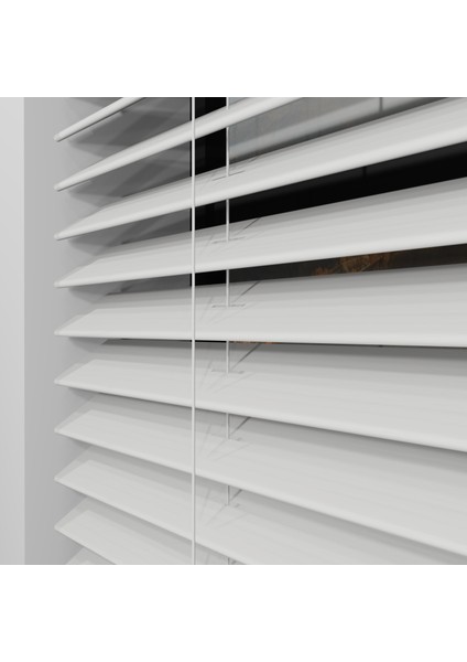 Ahşap Jaluzi Perde 50 mm GERÇEK AHŞAP Redüktörlü / Zincirli BEYAZ Renk fırsatları