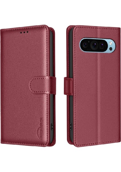 Google Piksel 9 Pu Deri Rfıd Engelleme Kart Tutucu Cüzdan Için Flip Case (Yurt Dışından)