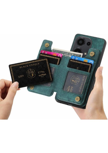 Xiaomi Redmi Için Not 13 Pro 4g Vintage Fermuar Cüzdan Standı Fonksiyonu (Yurt Dışından)