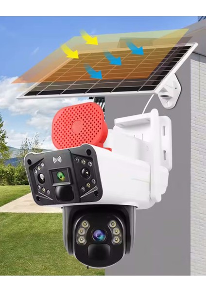 3915 4g 6 mp Dual Lens Solar Ptz Camera