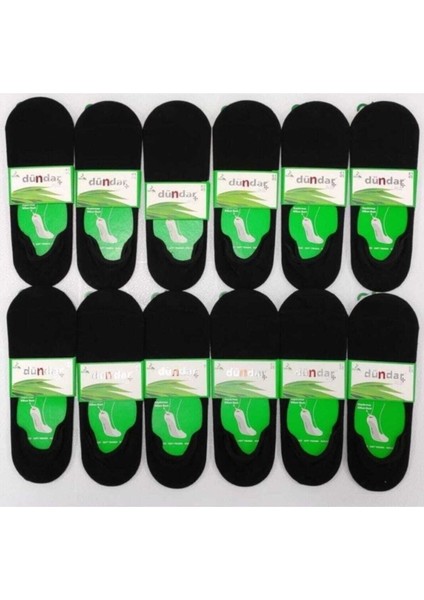 Erkek 12"li Siyah Bambu Silikonlu Babet Çorap 5541