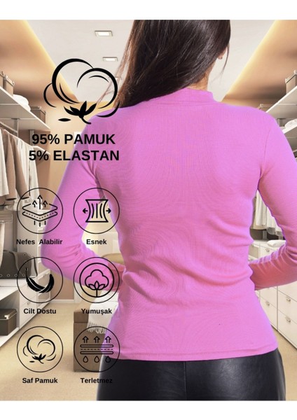 Alya Underwear Yarım Boğazlı Kaşkorse Sweatshirt Lila M