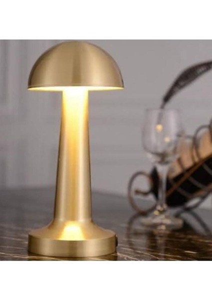 Masa Üstü Amber Beyaz Günışığı 3 Renk modu Antik Gold Altın Sarısı Retro Lizbon Dekoratif USB Şarjlı Masa Lambası CT8429 20 x 10 Alt