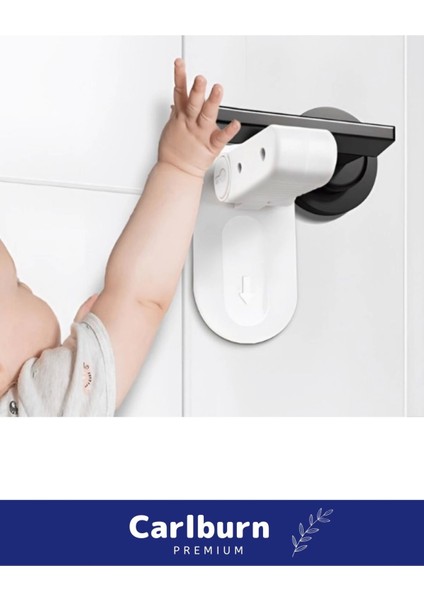 Özel Üretim 180 Derece Dönebilen Düğmeli Bebek Çocuk Koruyucu Kapı Kolu Kilidi - 2 Adet indirimleri