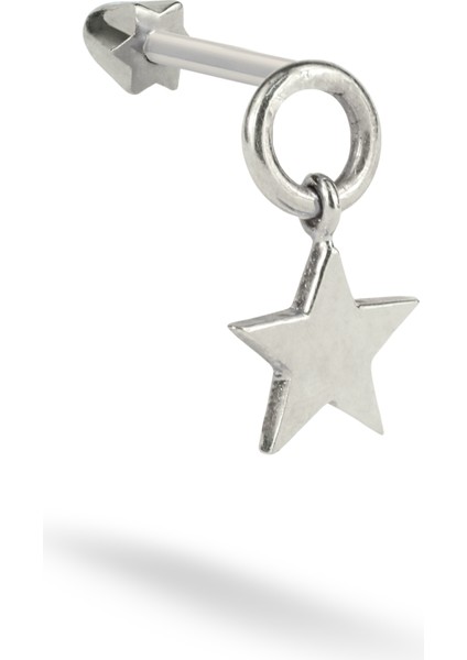 Sallantılı Yıldız Altın Piercing