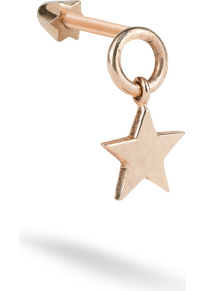 Sallantılı Yıldız Altın Piercing