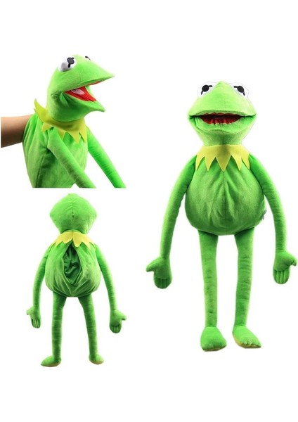 60 cm Kurbağa Kermit Komik Peluş Bebek El Kukla Küçük Kurbağa Hayvan Peluş Oyuncak (Yurt Dışından)