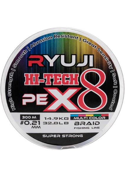 Hi-Tech X8 300M Multi Color Ip Misina STANDART-0.27MM