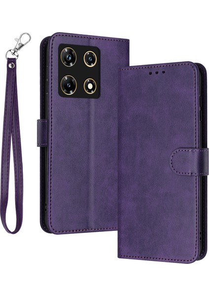 Infinix Note 30 Pro 4g Folio Flip Deri Cüzdan Telefon Kabuk Tam Koruma Koruyucu Kapak Kayışlı (Yurt Dışından)