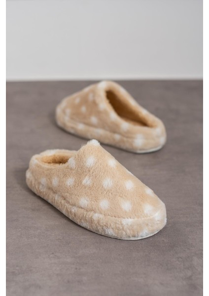 Puanlı Peluş Kadın Ev Terliği Kışlık Terlik Sessiz Taban fırsatları