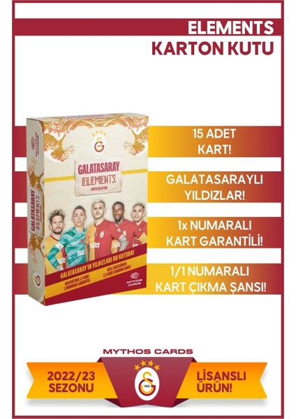 Mythos Cards Galatasaray 2023-24 Sezonu Elements Serisi - Kutu