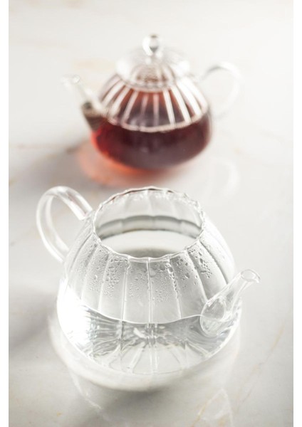 Ginata Isaya Dayanıklı Borosilikat Cam Çaydanlık 750 / 1300 ml fırsatları