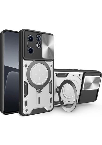 Infinix Hot 40I / Infinix Smart 8 4g Kickstand Hibrit Tpu+Pc Telefon Kapağı (Yurt Dışından)