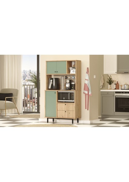 Royce Serisi Kahve Köşesi Çok Amaçlı Dolap Mutfak Dolabı Sepet-Ihlamur Yeşili Re3-Sy modelleri