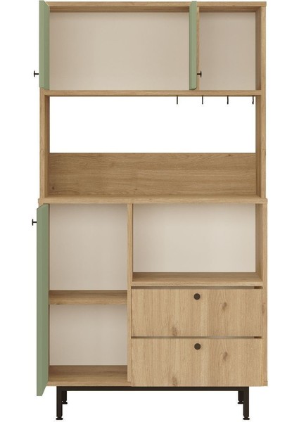 Royce Serisi Kahve Köşesi Çok Amaçlı Dolap Mutfak Dolabı Sepet-Ihlamur Yeşili Re3-Sy indirimleri