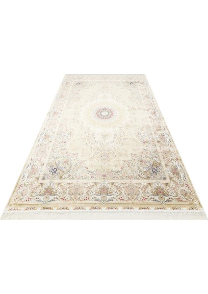 Isfahan Isf 06 Cream Klasik Desenli Yüksek Kalite Sık Dokuma Makine Halısı modelleri