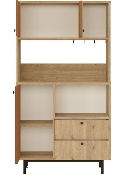 Royce Serisi Kahve Köşesi Çok Amaçlı Dolap Mutfak Dolabı Sepet-Kiremit Re3-Sk indirimleri