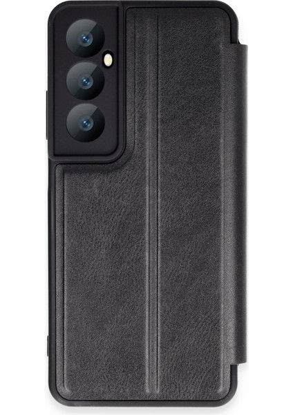 Realme C65 Kılıf Flip Cover - Siyah 13