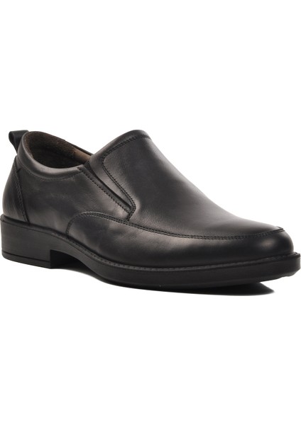 Esse 28326 Geniş Kalıp Ortopedik Deri Siyah Erkek Klasik Ayakkabı modelleri