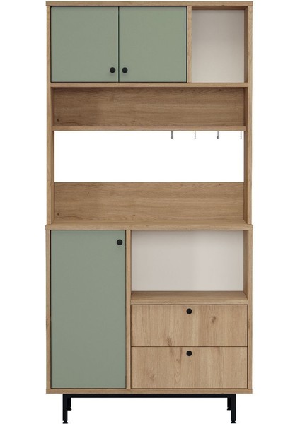 Royce Serisi Kahve Köşesi Çok Amaçlı Dolap Mutfak Dolabı Sepet-Ihlamur Yeşili Re4-Sy fırsatları