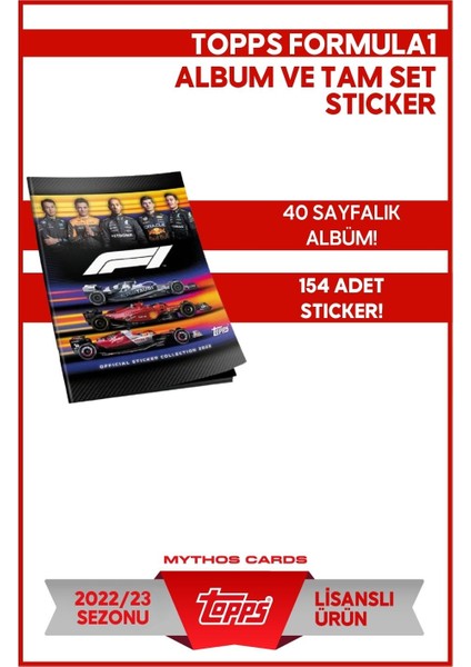 Formula 1 Stickers 2022 - Tam Set Stickerlar ve Albüm!