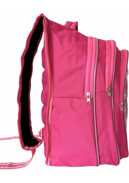 Kız Çocuk Full Pembe Tek Elsa Figürlü Ilkokul Anaokulu Beslenme ve Okul Çantası Seti fırsatları