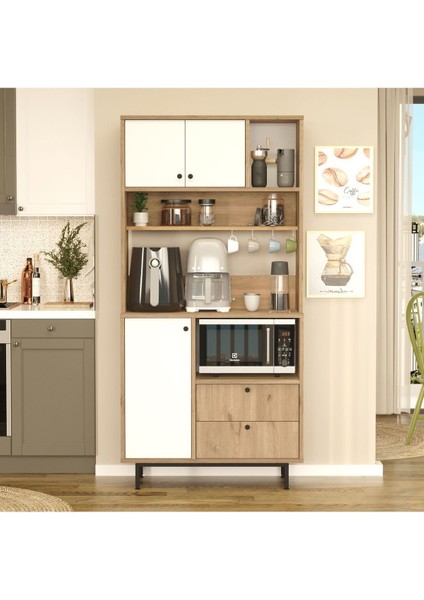 Royce Serisi Kahve Köşesi Çok Amaçlı Dolap Mutfak Dolabı Sepet-Beyaz Re4-Sw fiyatları