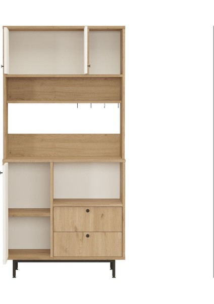 Royce Serisi Kahve Köşesi Çok Amaçlı Dolap Mutfak Dolabı Sepet-Beyaz Re4-Sw indirimleri