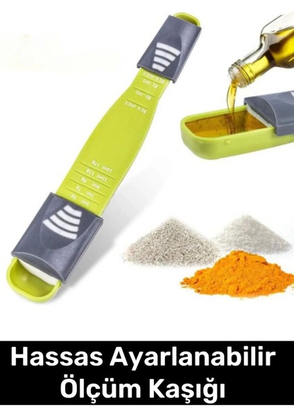 Özel Üretim Pratik Gıda Ölçüm Şeker Tuz Kahve Baharat Hassas Ayarlanabilir Ölçüm Kaşığı