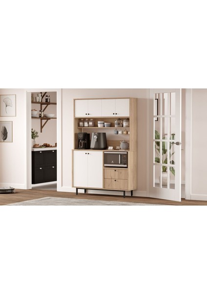 Royce Serisi Kahve Köşesi Çok Amaçlı Dolap Mutfak Dolabı Sepet-Beyaz Re5-Sw modelleri