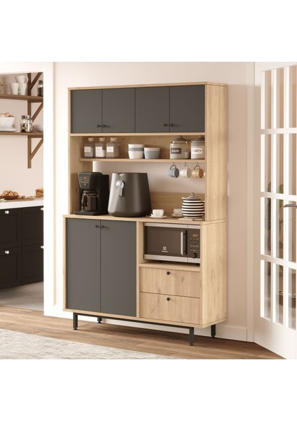 Royce Serisi Kahve Köşesi Çok Amaçlı Dolap Mutfak Dolabı Sepet-Antrasit Re5-Sa fiyatları