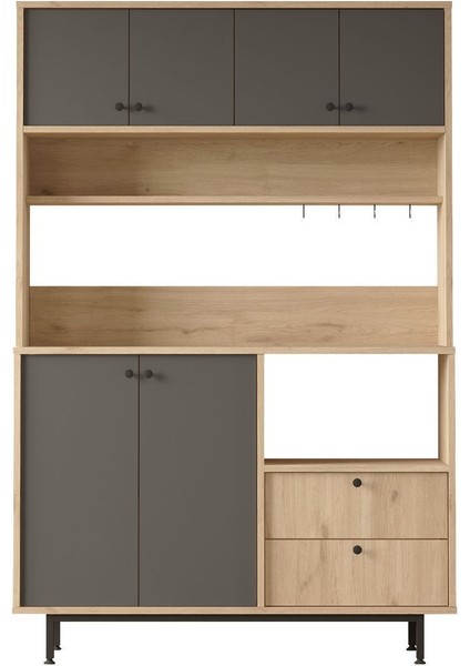 Royce Serisi Kahve Köşesi Çok Amaçlı Dolap Mutfak Dolabı Sepet-Antrasit Re5-Sa fırsatları