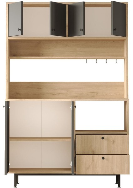 Royce Serisi Kahve Köşesi Çok Amaçlı Dolap Mutfak Dolabı Sepet-Antrasit Re5-Sa indirimleri