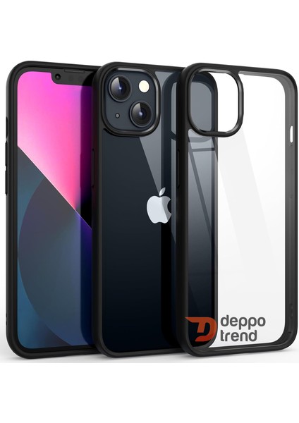 iPhone 13 Uyumlu Kılıf Kamera Çevresi Metal Sararmaya Karşı Dayanıklı Koruyucu Silikon Kapak