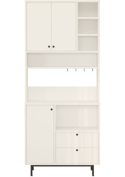 Royce Serisi Kahve Köşesi Çok Amaçlı Dolap Mutfak Dolabı Beyaz Re6-W fırsatları