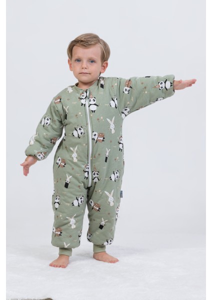 Kız Erkek Çocuk Kalın Elyaf Dolgulu 2.5 Tog Desenli Uyku Tulumu fırsatları