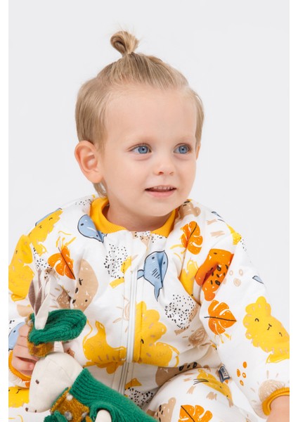 Kız Erkek Çocuk Kalın Elyaf Dolgulu 2.5 Tog Desenli Uyku Tulumu fırsatları