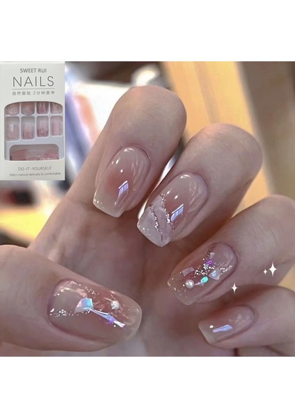 Kısa Lekeli Kabuk Inci Tırnak Çıkartmaları-10 Adet (Yurt Dışından)