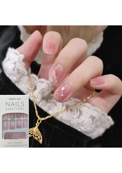 Kısa Lekeli Kabuk Inci Tırnak Çıkartmaları-10 Adet (Yurt Dışından)