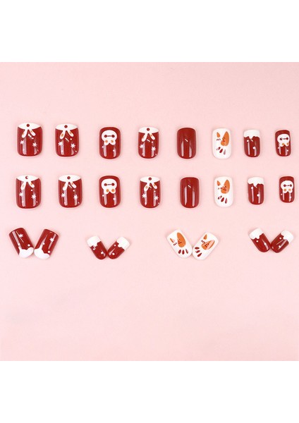 Yapıştırılmış Takma Tırnaklı Akrilik Tırnaklar 24 Adet (Yurt Dışından) indirimleri