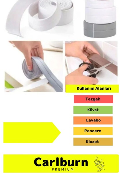 Ekstra Güçlü Su Geçirmez Sızdırmaz Dayanıklı Yalıtım Tamir Küf Önleyici Beyaz Bant 3.2m - 3 Adet modelleri