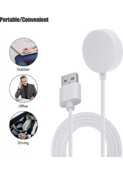 Samsung Galaxy Watch 4 40 44MM Uyumlu Şarj Kablosu Manyetik Akıllı Saat Şarj Aleti