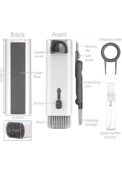 Çok Fonksiyonlu 7 In 1 Airpots Klavyesi Ekran Kulaklık Temizleme Kiti