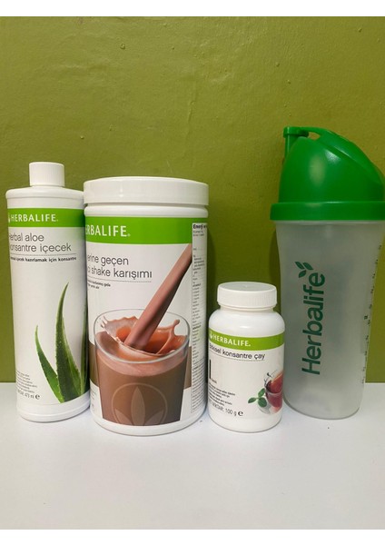 Set Çikolata Shake Aloe Suyu 50 Gr Klasik Çay Ve Shaker