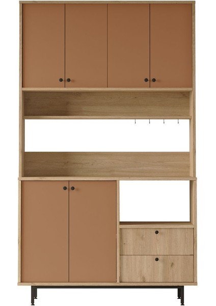 Royce Serisi Kahve Köşesi Çok Amaçlı Dolap Mutfak Dolabı Sepet-Kiremit Re7-Sk fırsatları